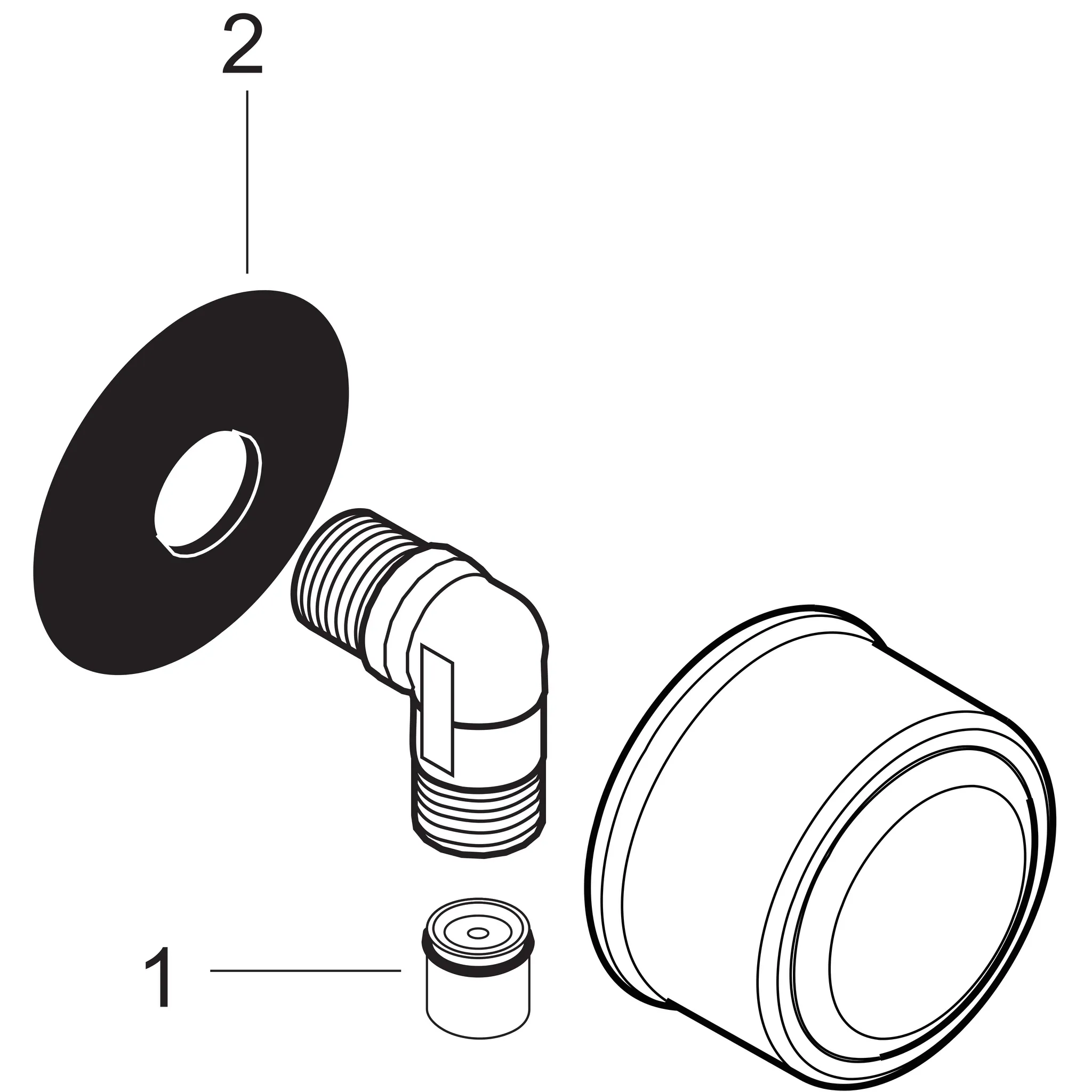 Hansgrohe AXOR Montreux Wandanschluss mit Rückflussverhinderer, Chrom Hansgrohe AXOR Montreux Wandanschluss mit Rückflussverhinderer, Chrom