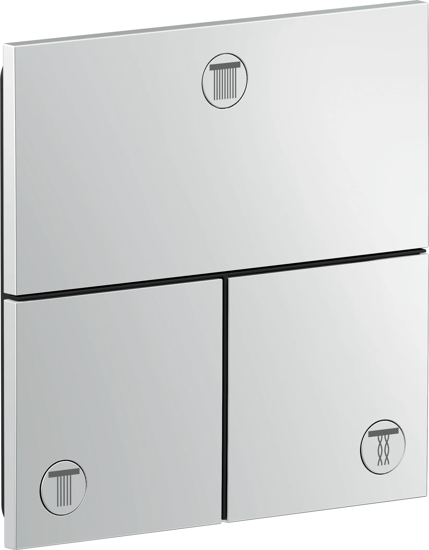 Hansgrohe AXOR ShowerSelect ID Absperrventil UP eckig, Chrom, 3 Verbraucher, 26 l/min Durchfluss, 1-10 bar Betriebsdruck Hansgrohe AXOR ShowerSelect ID Absperrventil UP eckig, Chrom, 3 Verbraucher, 26 l/min Durchfluss, 1-10 bar Betriebsdruck