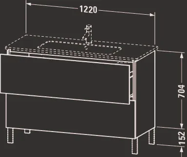 Duravit Waschtischunterschrank bodenstehend „L-Cube“ 122 × 70,4 × 48,1 cm Schwarz Hochglanz Duravit Waschtischunterschrank bodenstehend „L-Cube“ 122 × 70,4 × 48,1 cm Schwarz Hochglanz