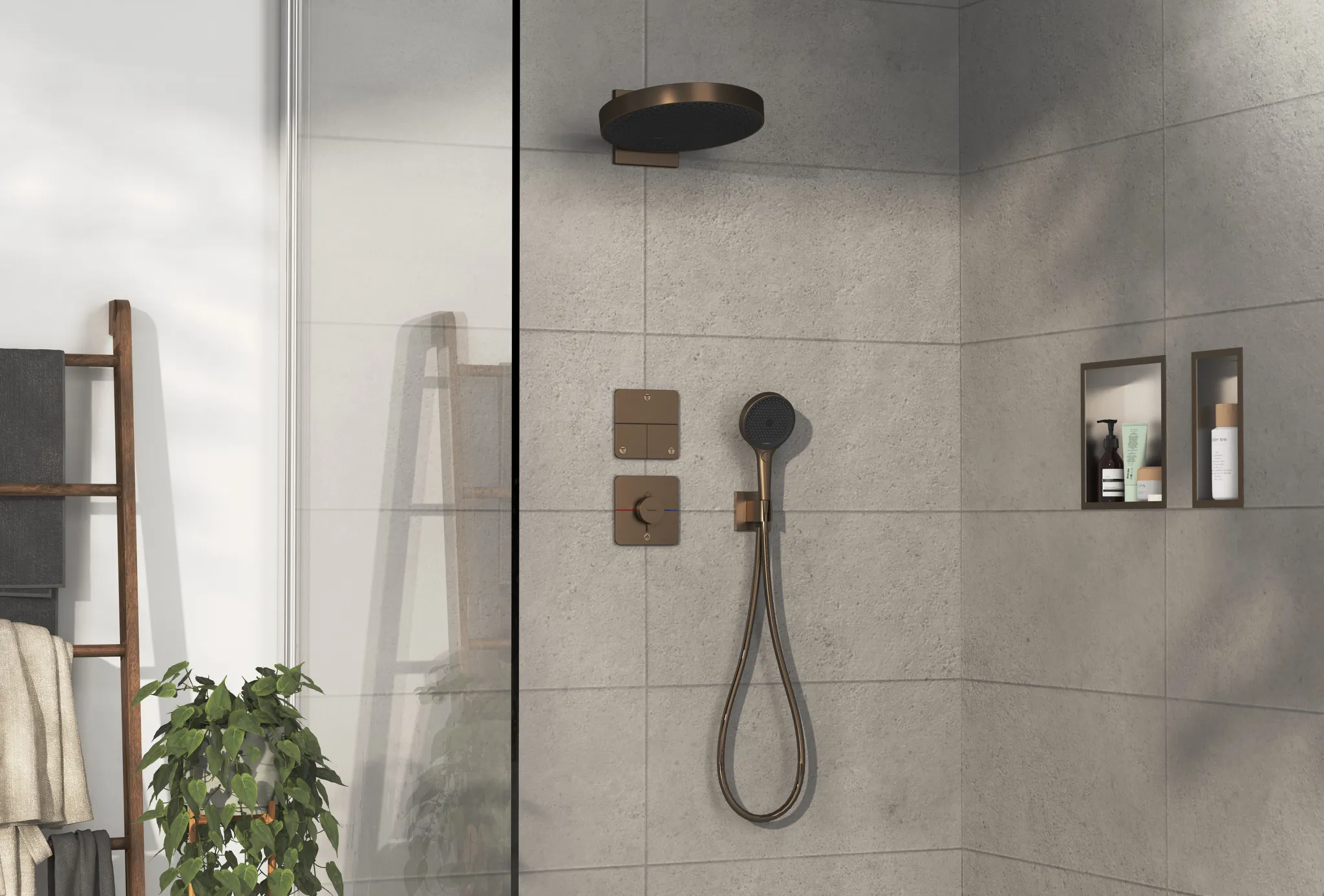 ShowerSelect Comfort Q Thermostat Unterputz für 1 Verbraucher und einen zusätzlichen Abgang Chrom