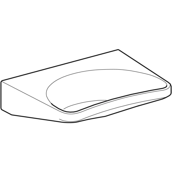 Wandwaschtisch „Paracelsus“, rechteckig 64 × 49 cm Wandwaschtisch „Paracelsus“, rechteckig 64 × 49 cm