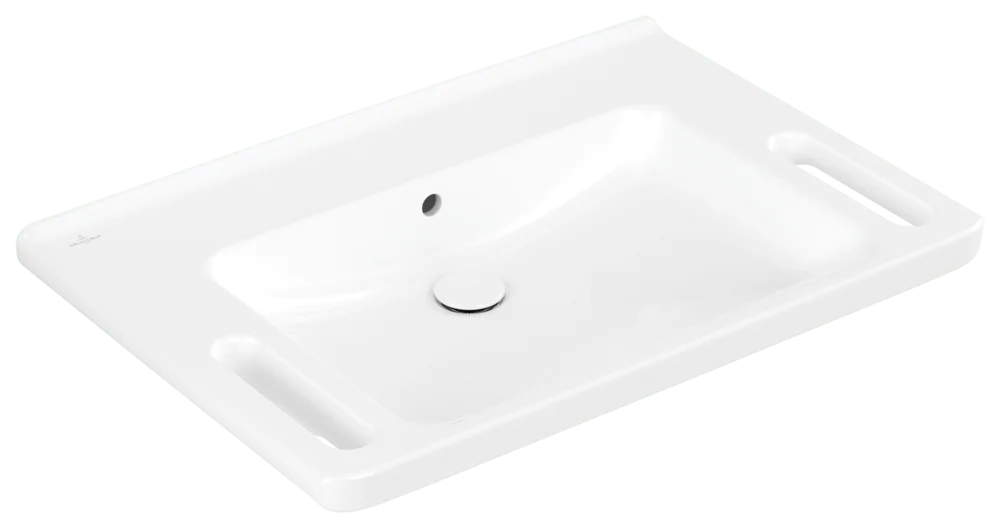 Villeroy & Boch Waschbecken ViCare, Weißen Alpin AntiBac CeramicPlus, 800x550x180 mm, barrierefrei, unterfahrbar, ohne Hahnloch Villeroy & Boch Waschbecken ViCare, Weißen Alpin AntiBac CeramicPlus, 800x550x180 mm, barrierefrei, unterfahrbar, ohne Hahnloch