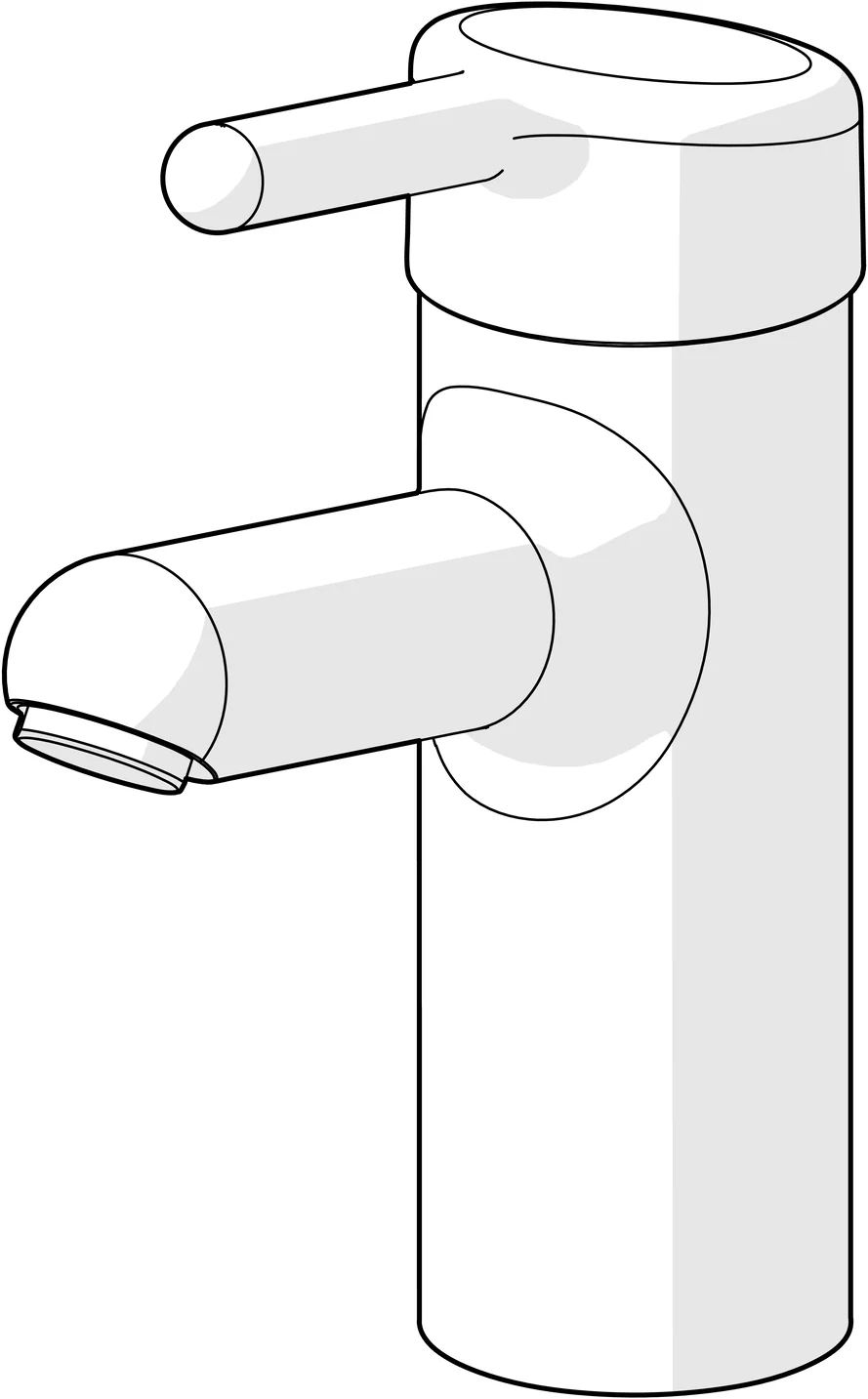 HansaMEDIPRO Einhebelmischer Waschtischbatterie 0162 Kupferrohr Ausladung 120 mm DN15 Chrom