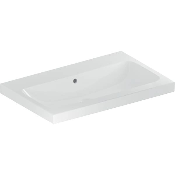 Wandwaschtisch „iCon Light“, mittig, rechteckig 75 × 48 cm