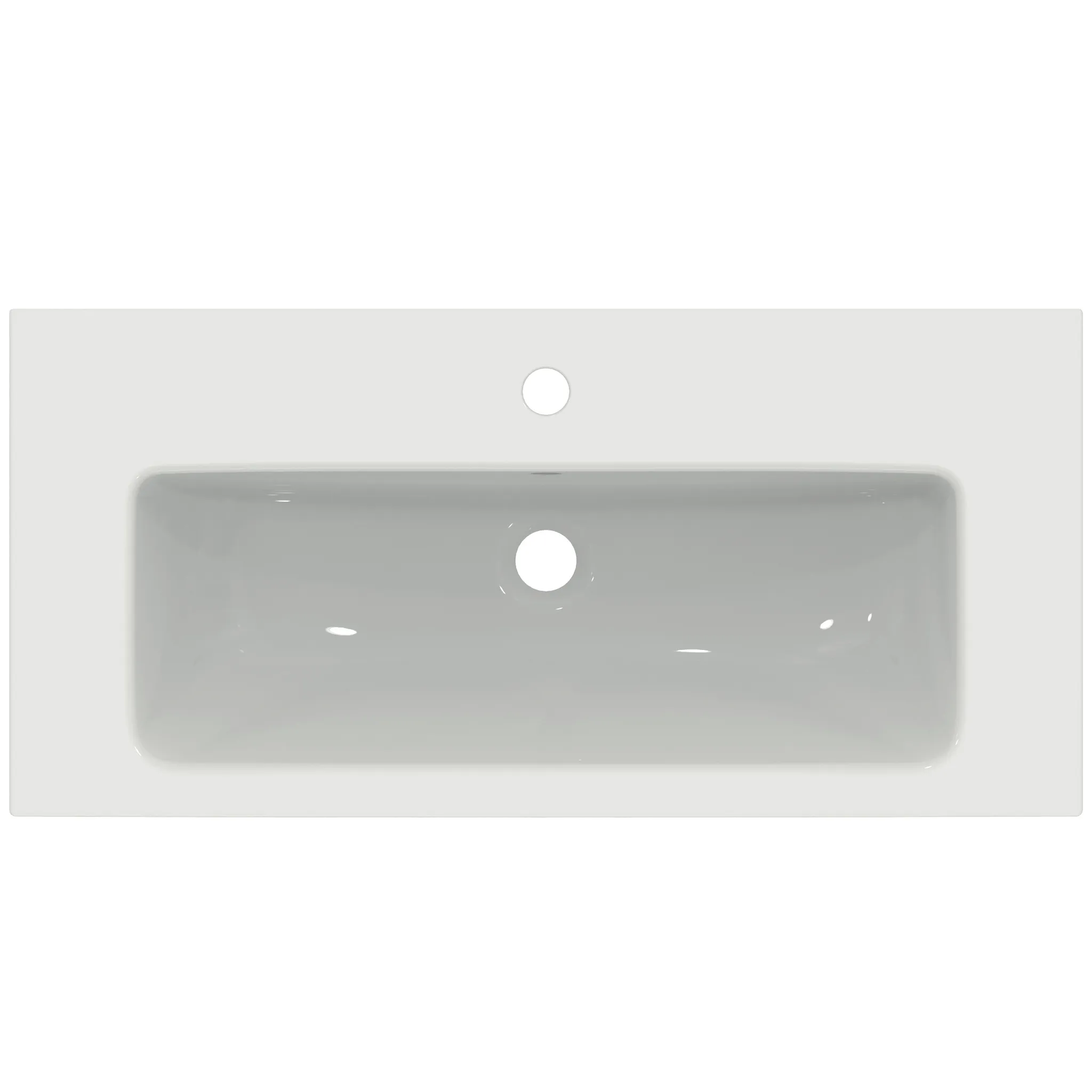 Waschbecken „i.lifeS“ 81 × 38,5 × 18 cm, Hahnlochposition mittig Waschbecken „i.lifeS“ 81 × 38,5 × 18 cm, Hahnlochposition mittig