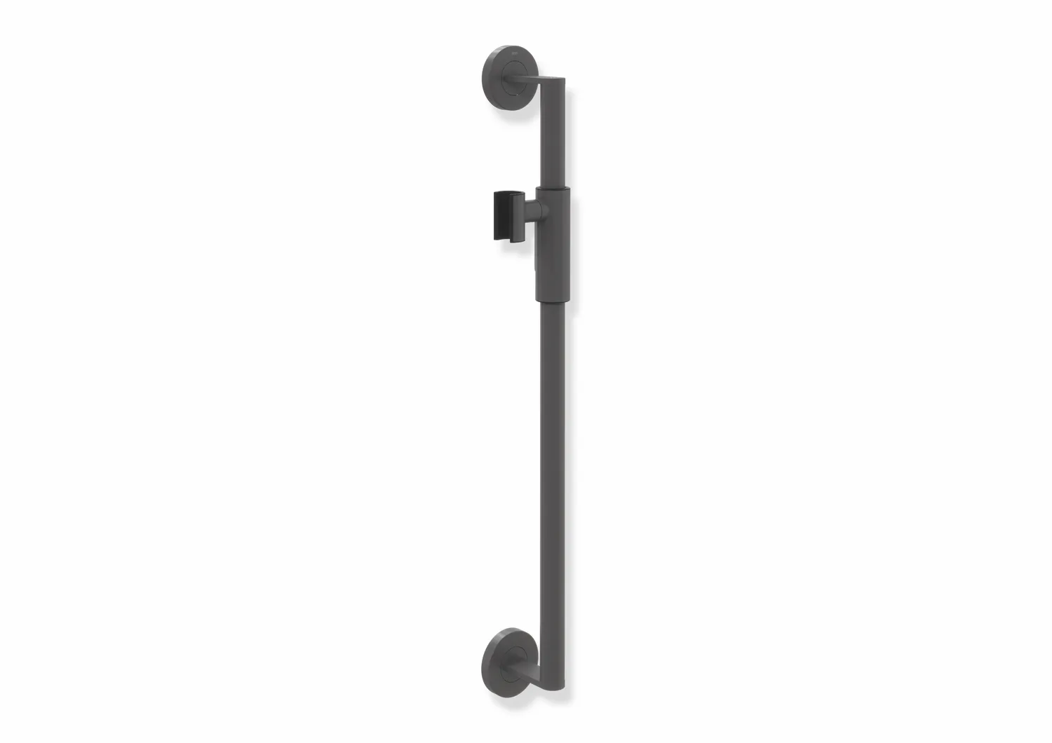 HEWI Brausehalterstange System 900, Edelstahl, Achsmaß 600 mm, Dunkelgrau Perlglimmer tiefmatt HEWI Brausehalterstange System 900, Edelstahl, Achsmaß 600 mm, Dunkelgrau Perlglimmer tiefmatt