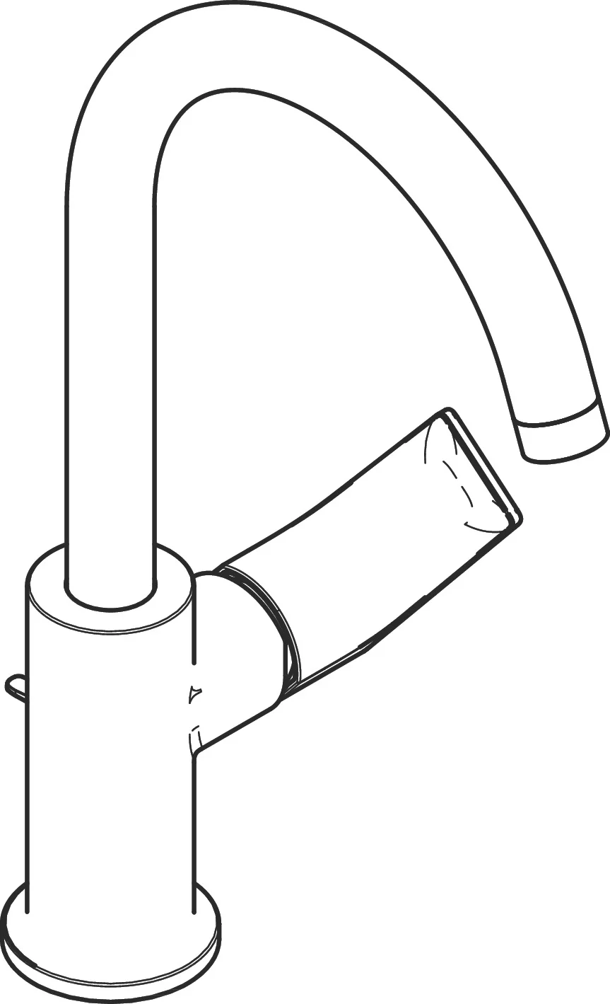 Hansgrohe Einhebel-Waschtischmischer Rebris E Chrom, 154 mm Ausladung, 222 mm Auslaufhöhe, 120° Schwenkbereich, 5 l/min Durchfluss
