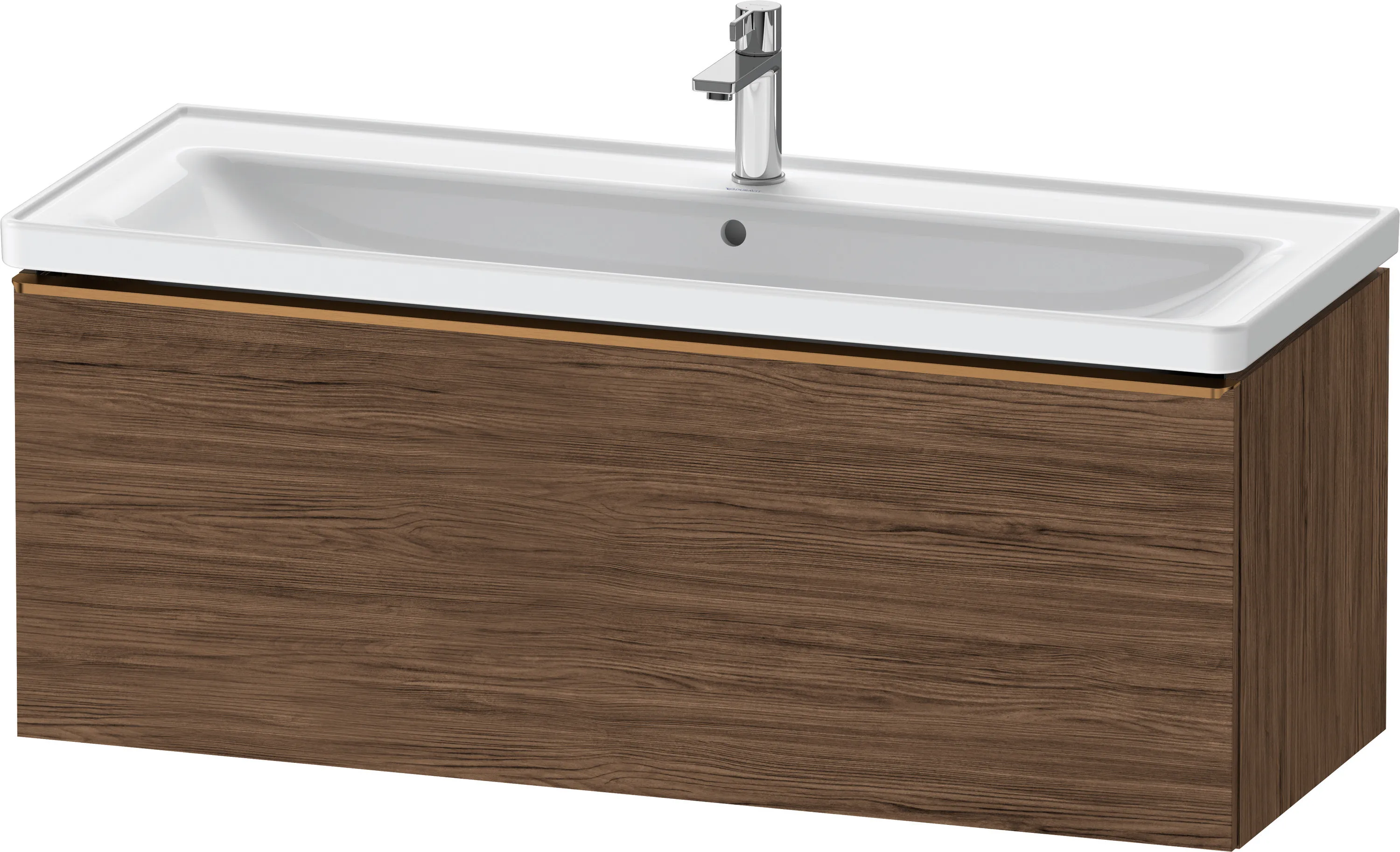 Duravit Waschtischunterschrank wandhängend „D-Neo“ 118,4 × 44 × 45,2 cm Nussbaum Dunkel