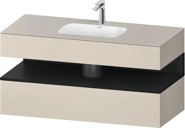 Einbauwaschtisch mit Konsolenwaschtischunterbau „Qatego“ 120 × 55 × 60 cm, mit Beleuchtung Einbauwaschtisch mit Konsolenwaschtischunterbau „Qatego“ 120 × 55 × 60 cm, mit Beleuchtung