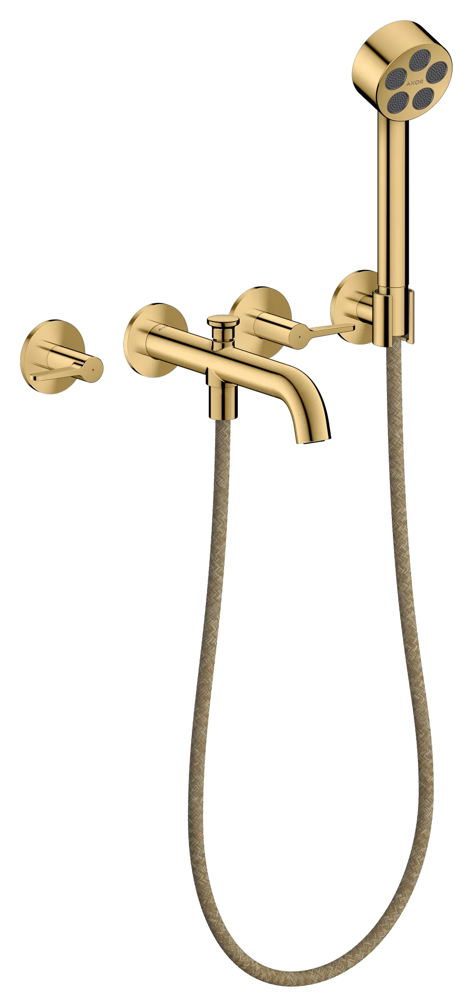 Hansgrohe AXOR One 3-Loch Wannenarmatur Unterputz, Polished Gold Optic Hansgrohe AXOR One 3-Loch Wannenarmatur Unterputz, Polished Gold Optic