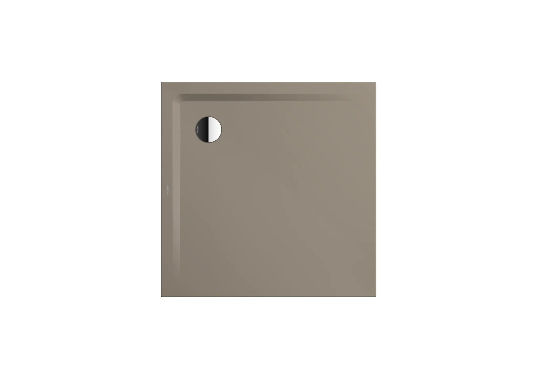 Kaldewei Duschwanne „Superplan“ 80 × 80 cm ohne Oberflächenbeschichtung, mit Antislip Secure Plus, in warm grey 60