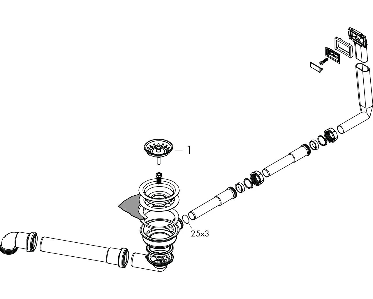 Manuelle Ab- und Überlaufgarnitur 660 D14-10 BSO