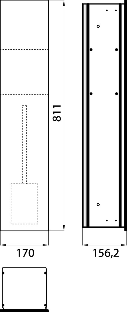 emco WC-Modul „asis module 2.0“, Anschlag links 17 × 81,1 × 15,62 cm in optiwhite