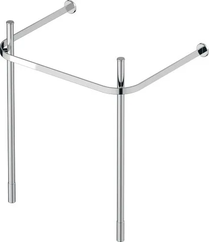 Duravit Happy D.2 Metallkonsole Chrom, höhenverstellbar, 491x623x750-800 mm, Bodenstehend mit Wandbefestigung