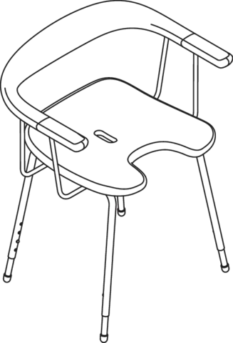 HEWI Hocker „Serie 802 LifeSystem“ 64,8 × 47,4 cm HEWI Hocker „Serie 802 LifeSystem“ 64,8 × 47,4 cm