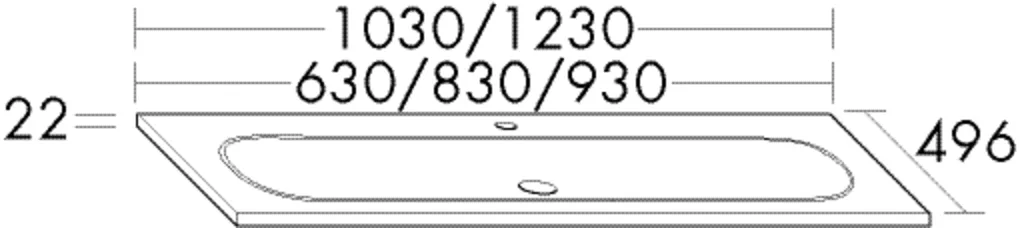 burgbad Waschbecken „Vry“ 830 × 496 × 22 mm burgbad Waschbecken „Vry“ 830 × 496 × 22 mm