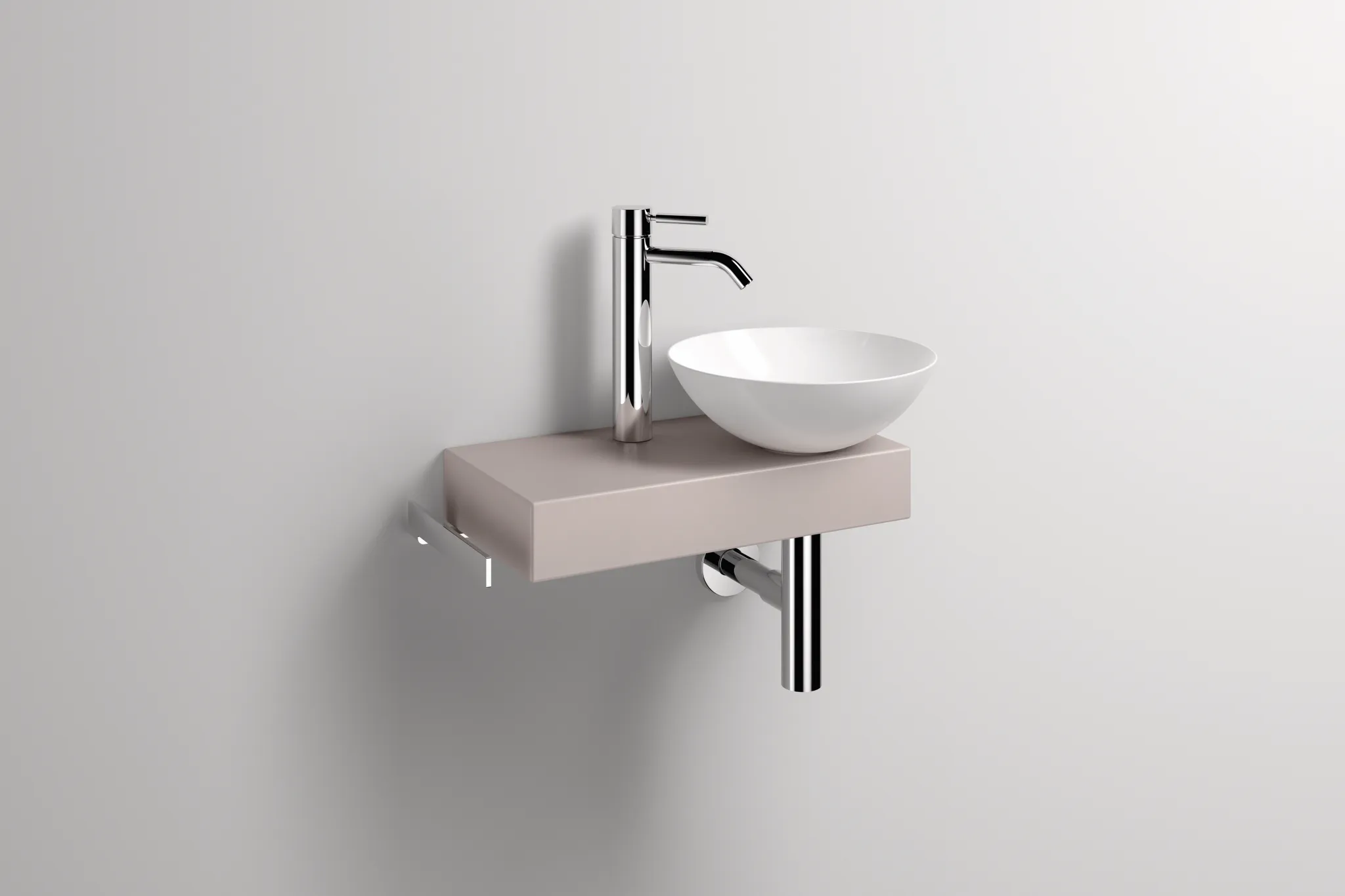 Alape Waschplatz „PN-Serie“ 320 × 597 mm in Oyster Matt, rechts Alape Waschplatz „PN-Serie“ 320 × 597 mm in Oyster Matt, rechts