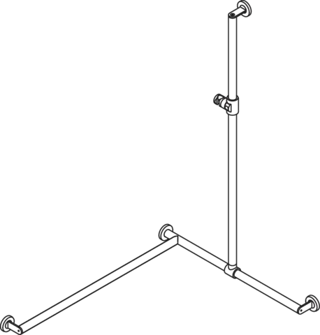 HEWI Haltegriff Ausführung links „System 900“ in Schwarz tiefmatt / Schwarz matt HEWI Haltegriff Ausführung links „System 900“ in Schwarz tiefmatt / Schwarz matt