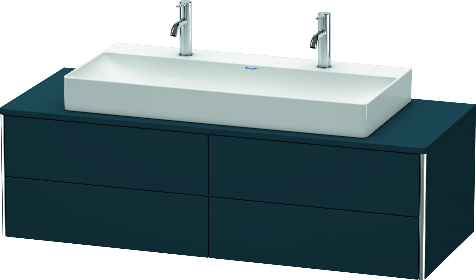 Duravit Waschtischunterschrank wandhängend „XSquare“ 140 × 40 × 54,8 cm Nachtblau Seidenmatt Duravit Waschtischunterschrank wandhängend „XSquare“ 140 × 40 × 54,8 cm Nachtblau Seidenmatt