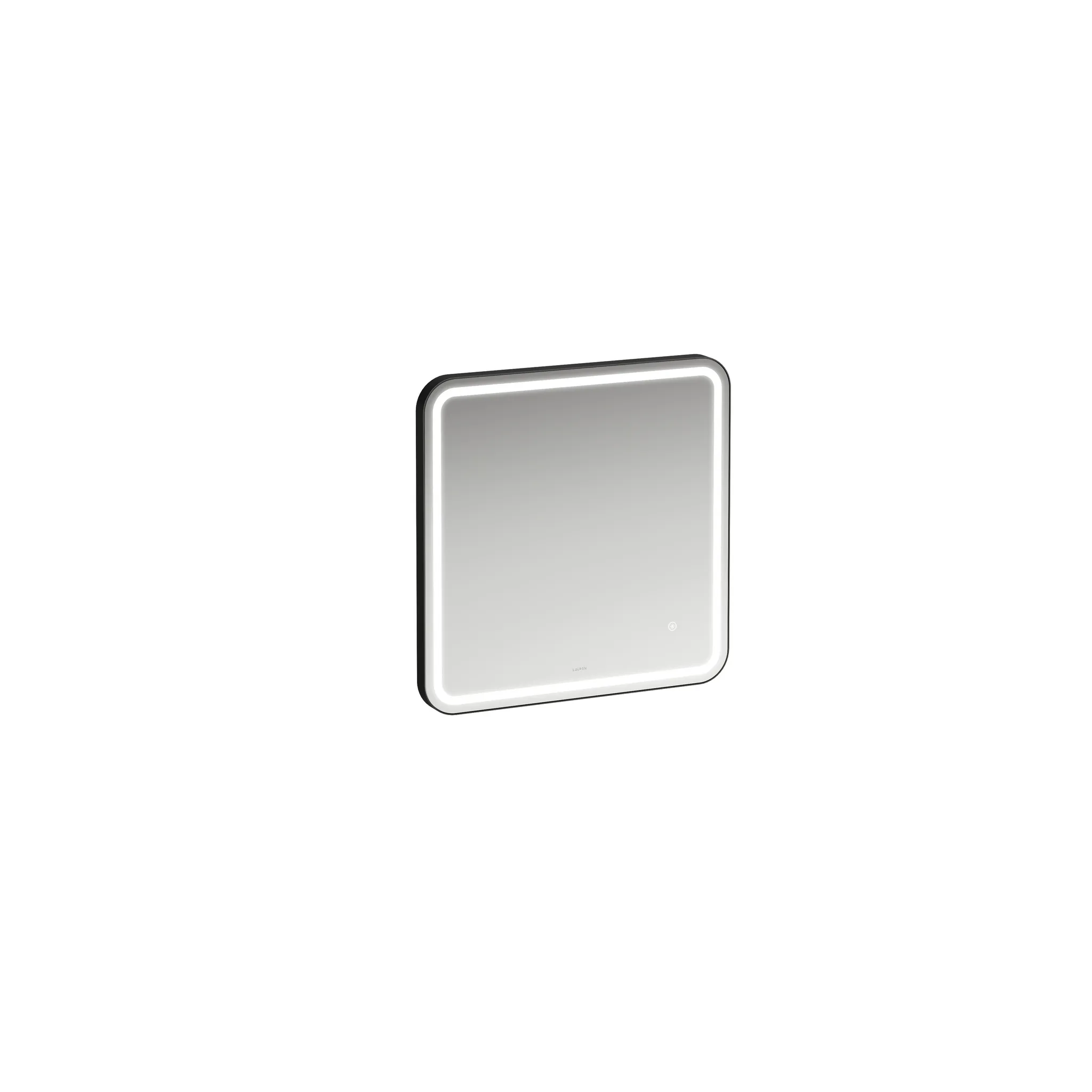 Base 2.0 Spiegel 44438.0, quadr. LED Bel.,1 Sensorsch., 600x600 schw.m