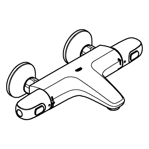 Grohe Grohtherm 1000 Thermostat-Wannenbatterie 34816_3 Wandmontage matt black Grohe Grohtherm 1000 Thermostat-Wannenbatterie 34816_3 Wandmontage matt black