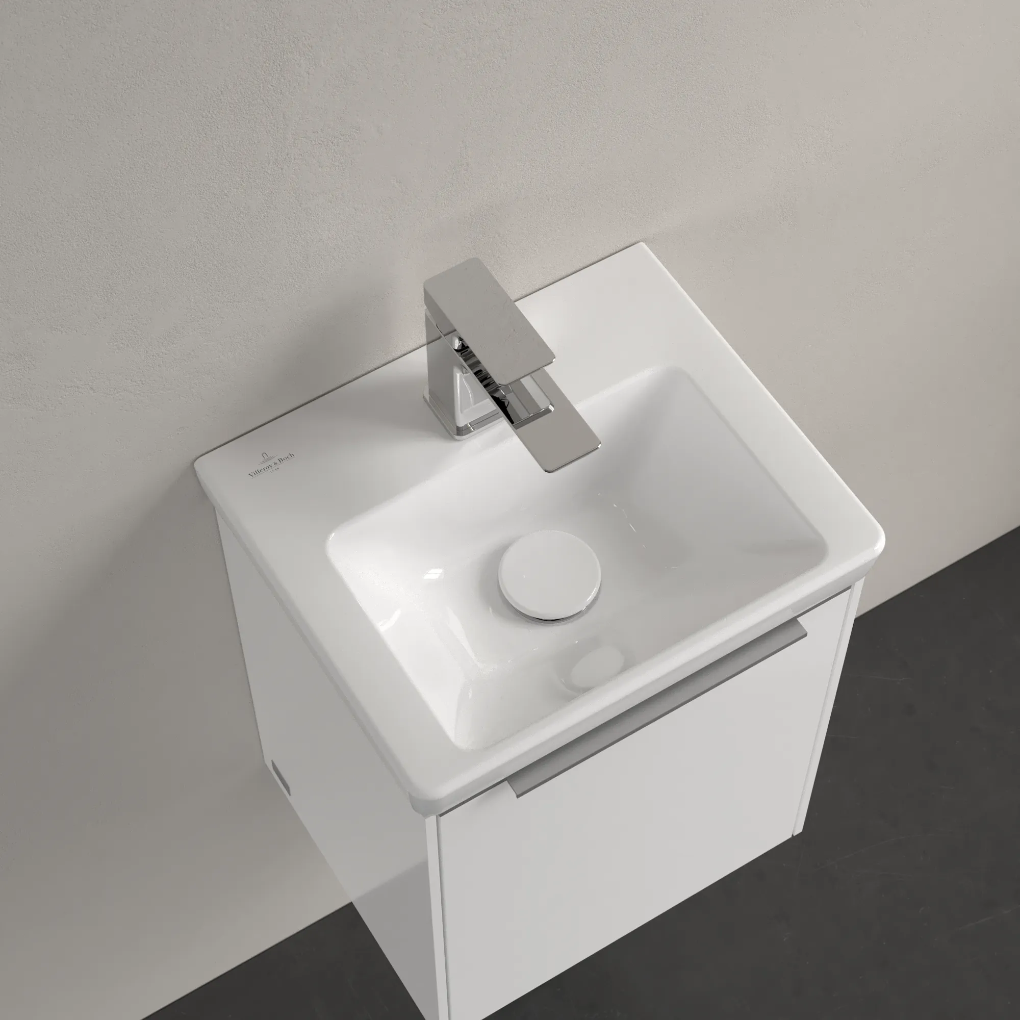 Villeroy & Boch Handwaschbecken „Subway 3.0“ 370 × 305 × 130 mm, ohne Hahnlochbohrung, Hahnlochposition mittig in Weiß Alpin Villeroy & Boch Handwaschbecken „Subway 3.0“ 370 × 305 × 130 mm, ohne Hahnlochbohrung, Hahnlochposition mittig in Weiß Alpin