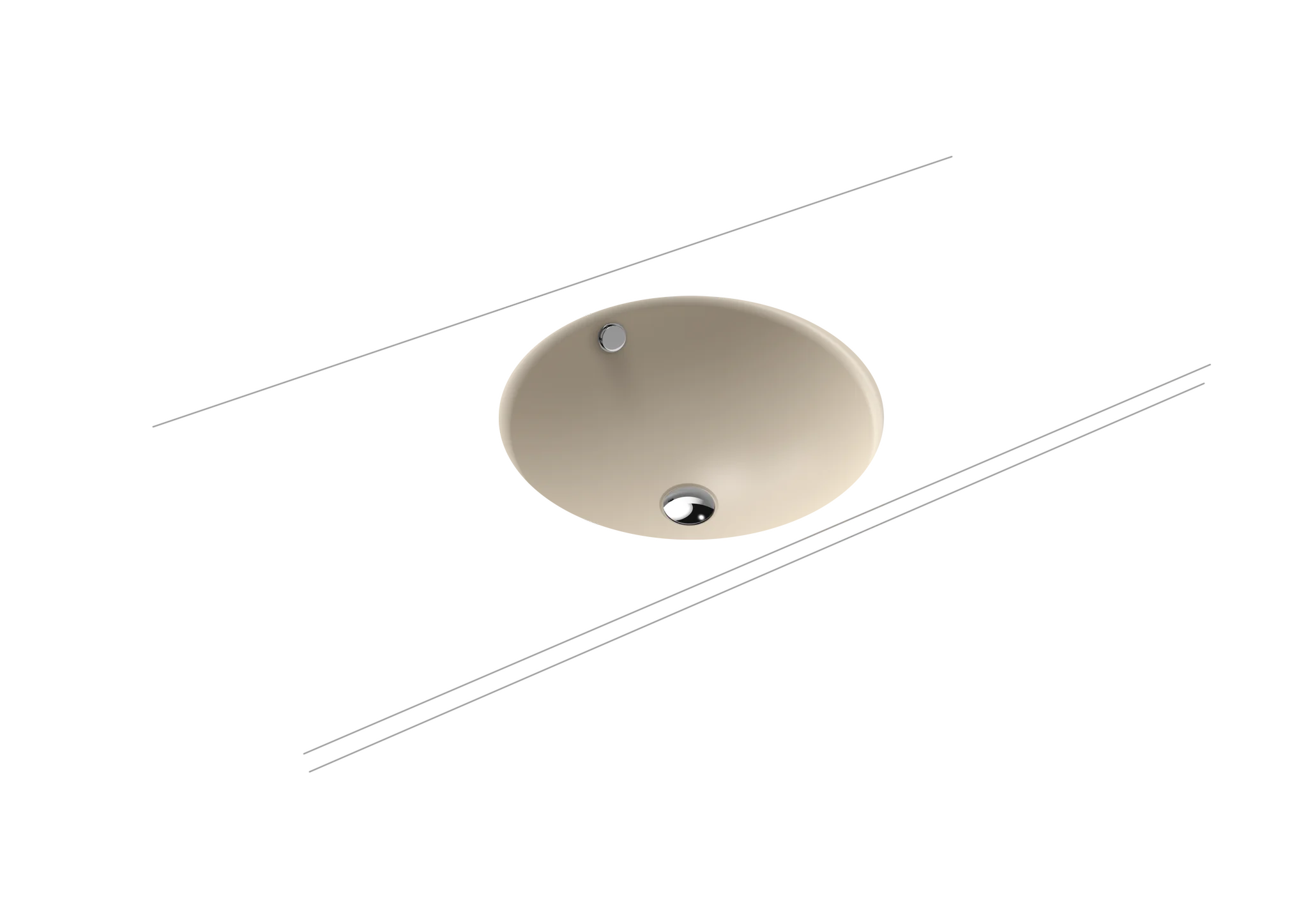 Kaldewei CLASSIC Unterbauwaschtisch, rund, 491 mm Durchmesser, warm beige 20, Perl-Effekt, Antidröhn mit Überlauf, Sichtteile schwarz matt 100 Kaldewei CLASSIC Unterbauwaschtisch, rund, 491 mm Durchmesser, warm beige 20, Perl-Effekt, Antidröhn mit Überlauf, Sichtteile schwarz matt 100