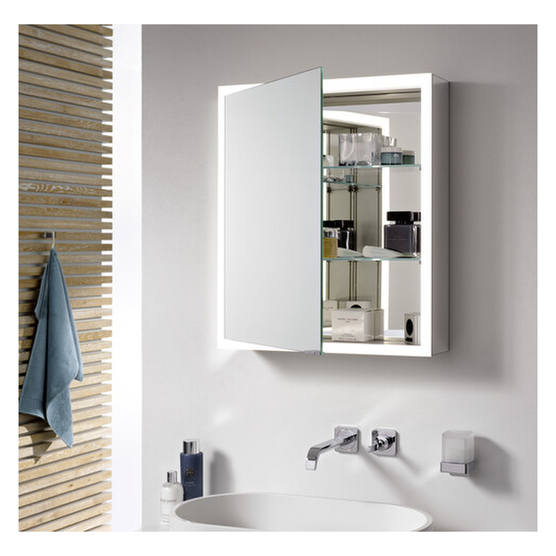 emco Einbaurahmen für Spiegelschrank „asis prime“ 132,2 × 72,2 × 15 cm 