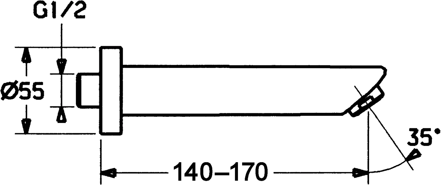Hansa Auslauf Hansa 5250 L=170 Chrom DN15 Hansa Auslauf Hansa 5250 L=170 Chrom DN15