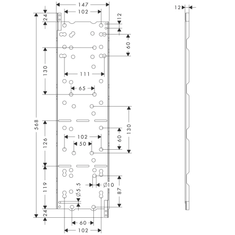 Montagehilfe Brausenmodul Axor Starck rechteckig