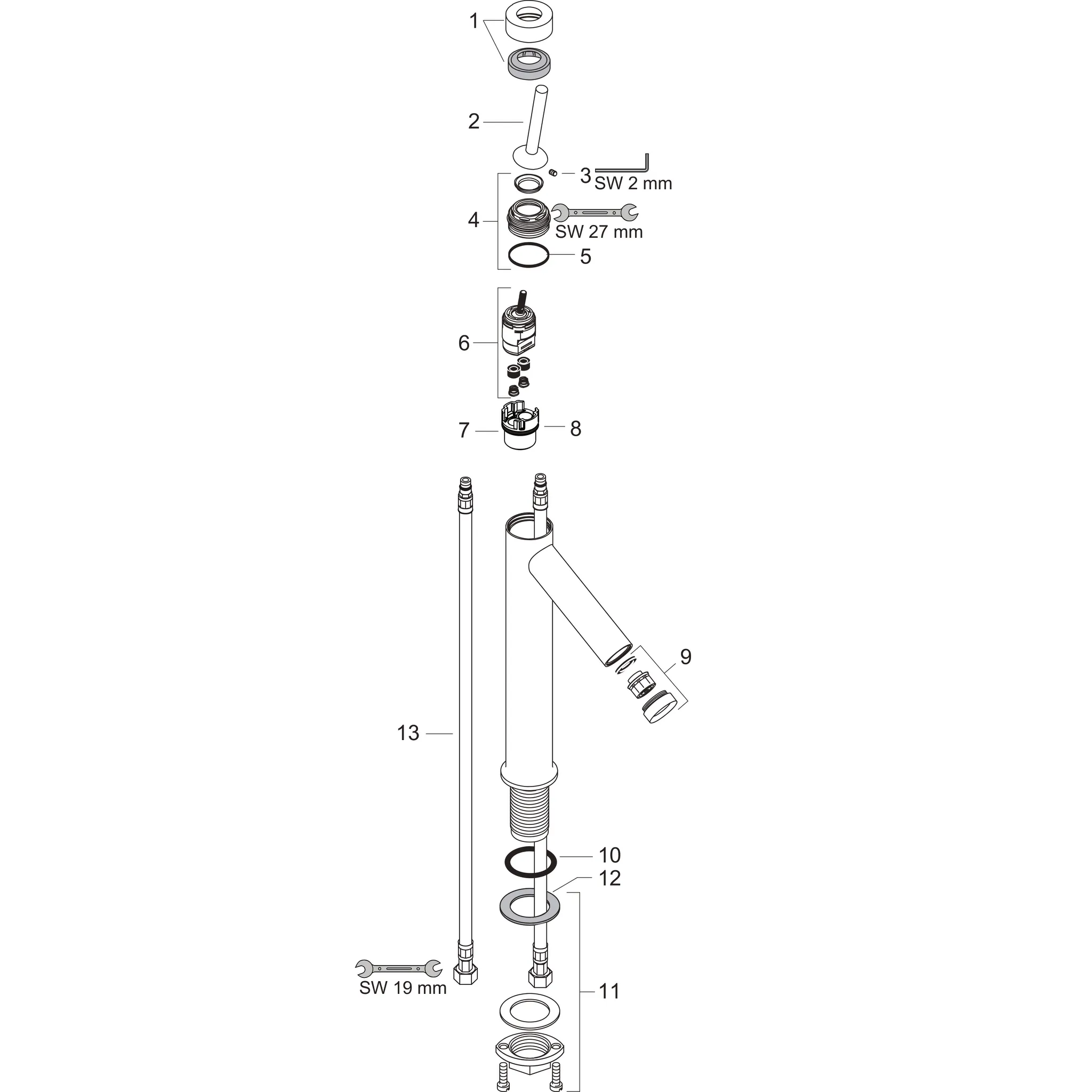 Hansgrohe AXOR Starck Einhebel-Waschtischmischer 170 mit Pingriff und Ablaufgarnitur, Chrom Hansgrohe AXOR Starck Einhebel-Waschtischmischer 170 mit Pingriff und Ablaufgarnitur, Chrom