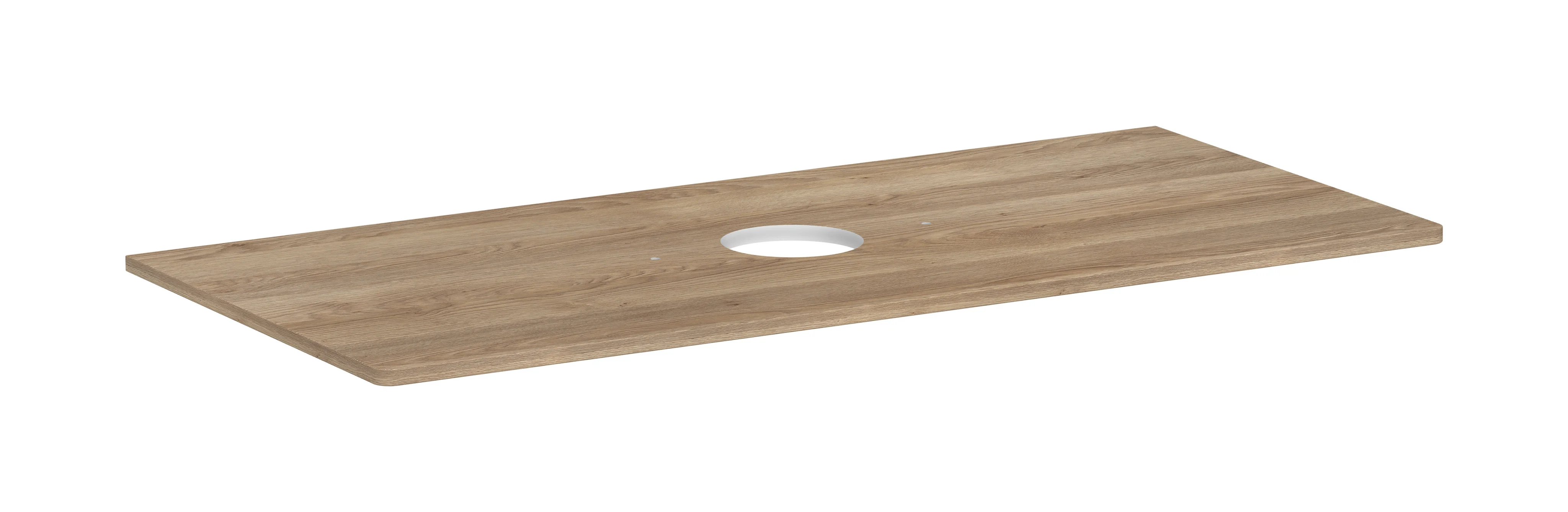 Hansgrohe Xelu Q Konsole, Eiche Natur, 1180 x 540 mm, mittiger Beckenausschnitt für Aufsatzwaschtisch ohne Hahnloch