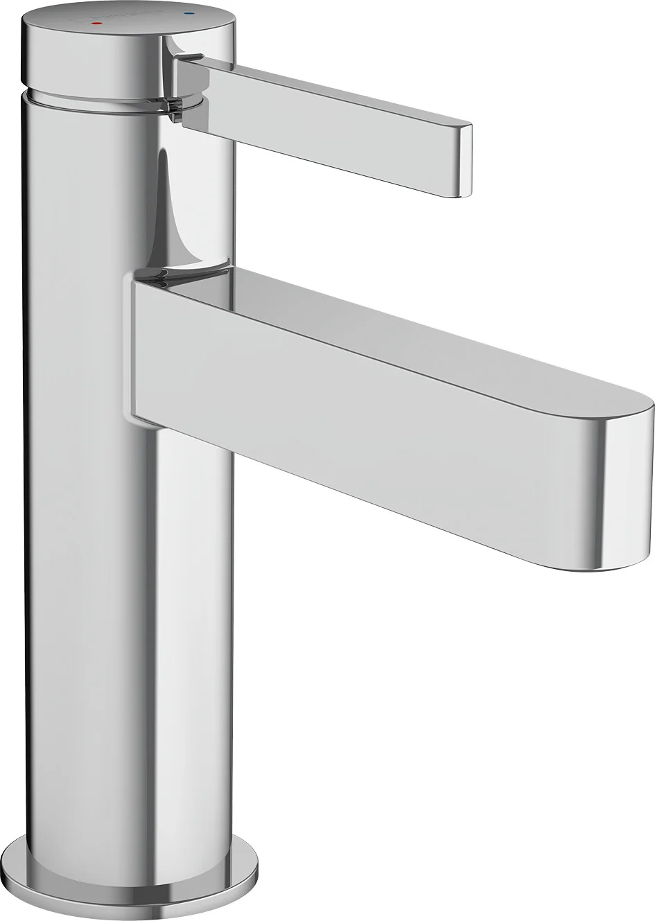 Hansgrohe Finoris Einhebel-Waschtischmischer 100 mit Push-Open Ablaufgarnitur Chrom, Ausladung 126 mm, Auslaufhöhe 92 mm