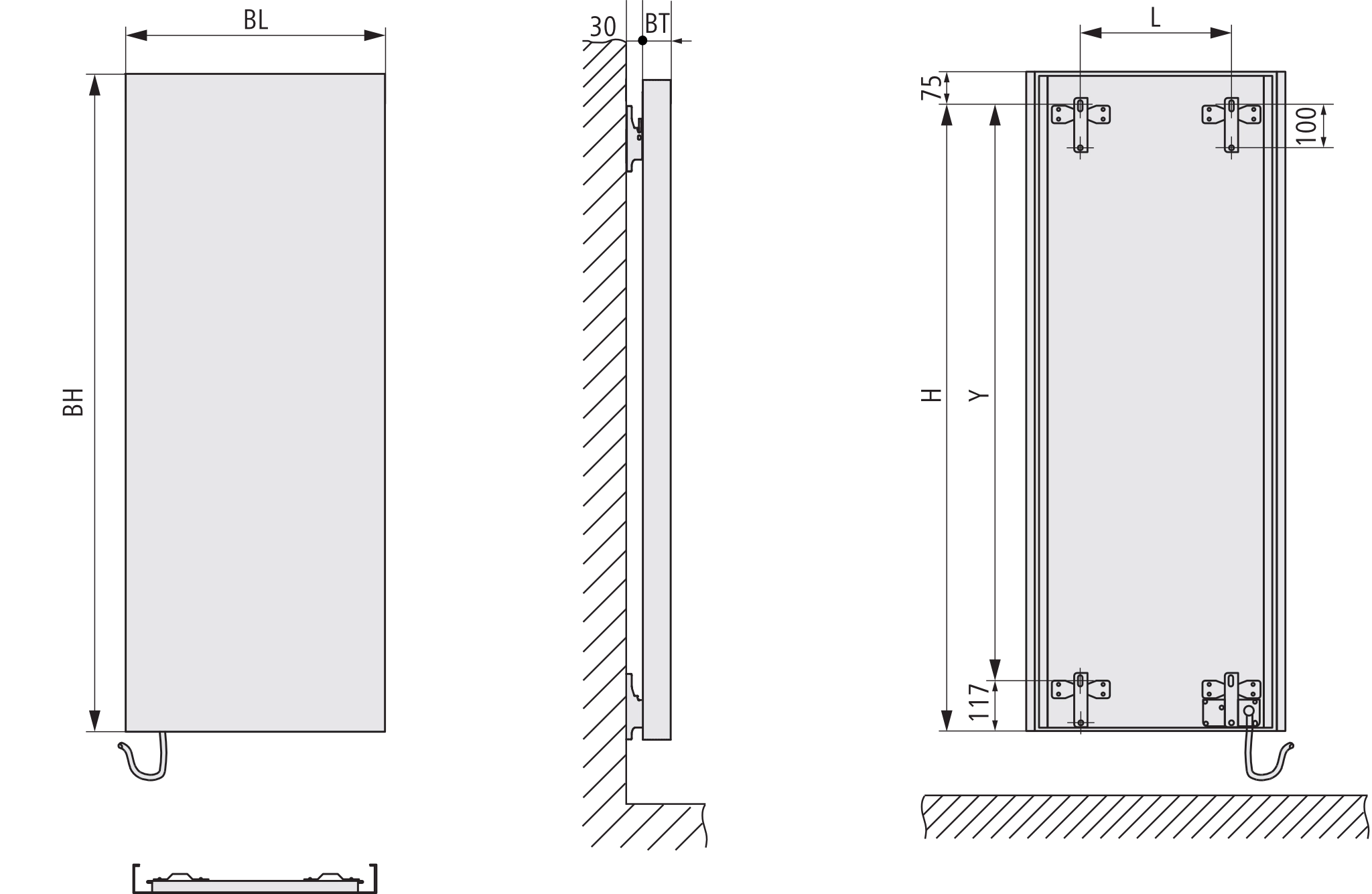 Kermi Design-Elektroheizkörper „Rubeo“ in Sonderfarbe