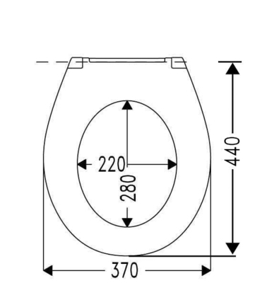 WC-Sitz mit Absenkautomatik 37,3 cm