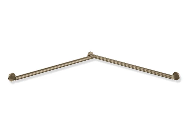 HEWI Dusch- und Wannenhandlauf System 900, Edelstahl PVD bronze gebürstet, waagerecht 947 mm, Stangendurchmesser 32 mm, Ausführung links
