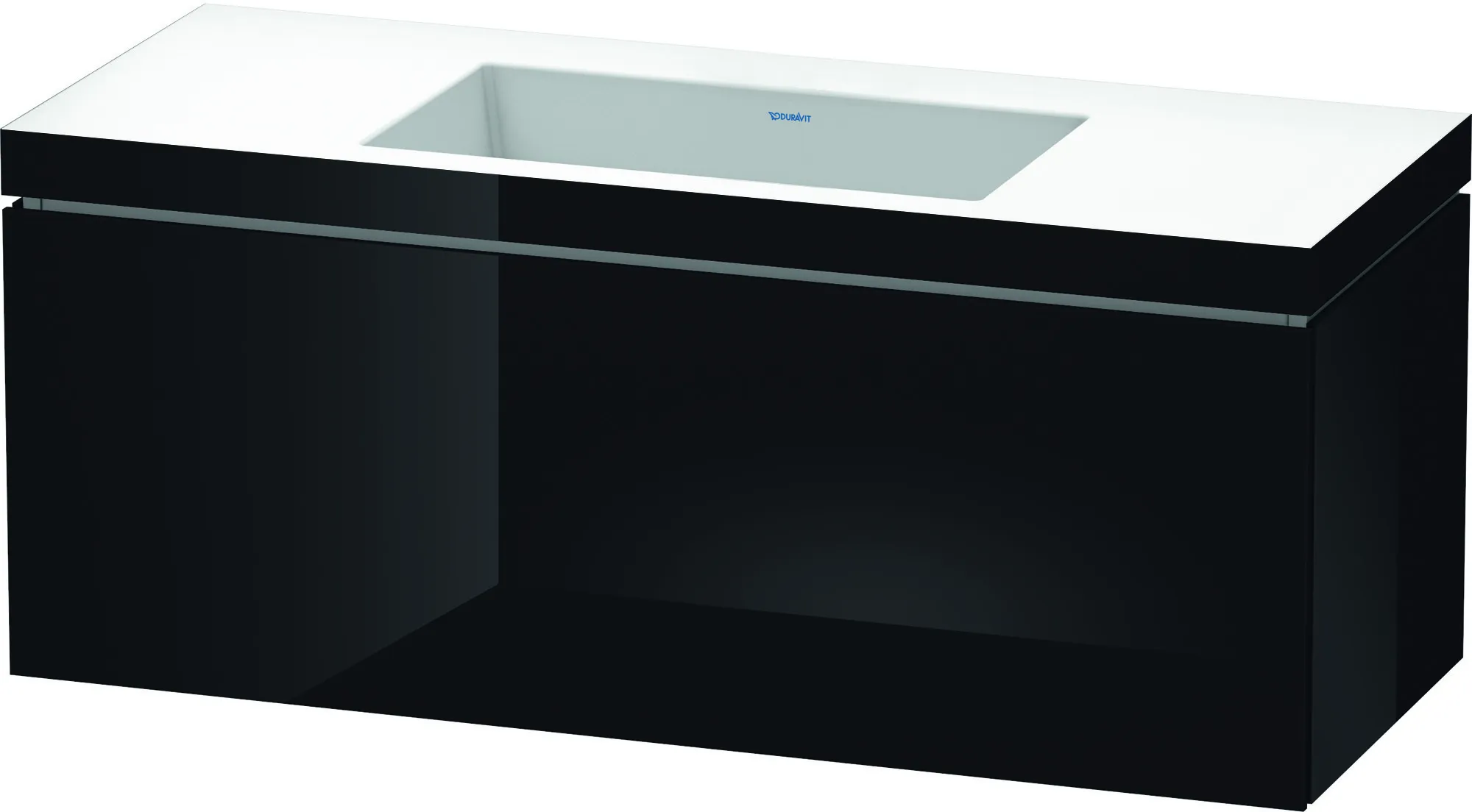 Duravit Möbelset c-shaped Set wandhängend wandhängend „L-Cube“ 120 × 50 × 48 cm Schwarz Hochglanz Duravit Möbelset c-shaped Set wandhängend wandhängend „L-Cube“ 120 × 50 × 48 cm Schwarz Hochglanz
