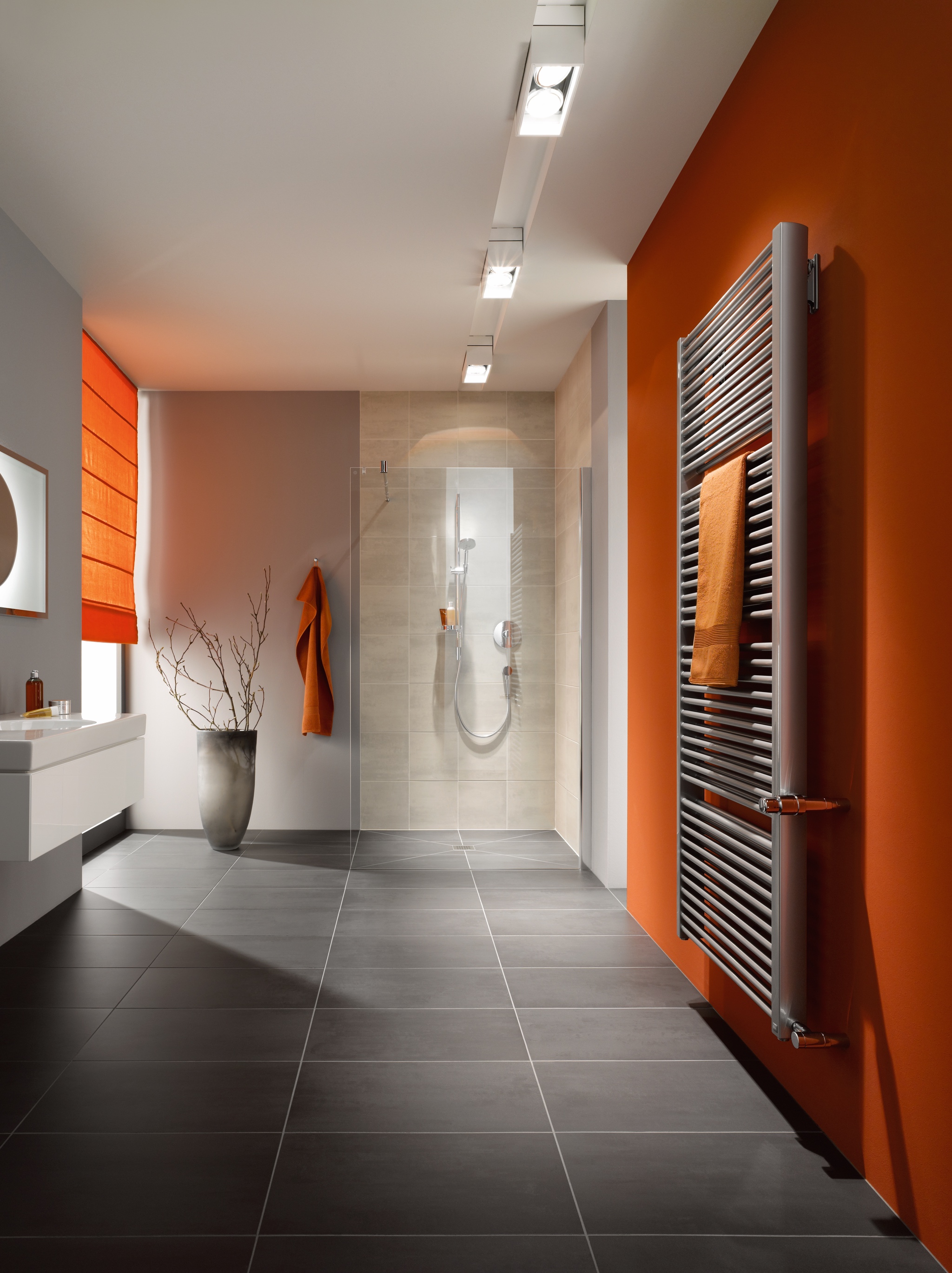 Kermi Design-Heizkörper „Duett®-D“ Austauschheizkörper 48,4 × 118,8 cm in Orange Brown