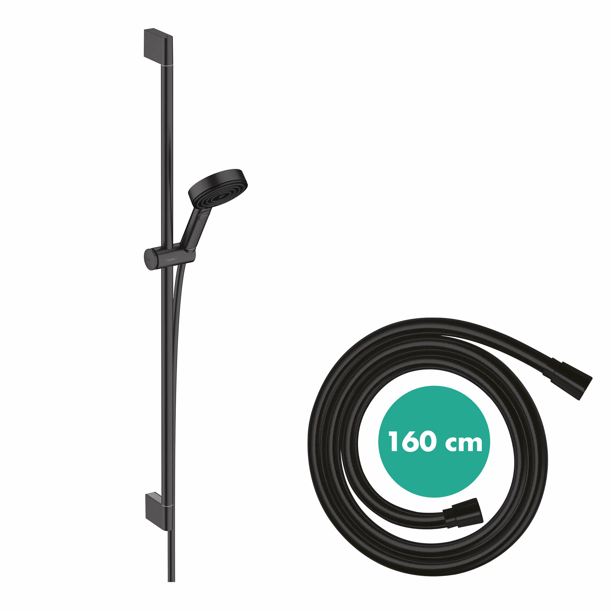 Hansgrohe Pulsify Select S 105 3jet Relaxation EcoSmart Brauseset, 90 cm, Mattschwarz Hansgrohe Pulsify Select S 105 3jet Relaxation EcoSmart Brauseset, 90 cm, Mattschwarz