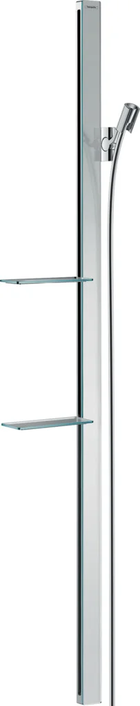 Hansgrohe Unica Brausestange E chrom, 150 cm Länge, mit Isiflex-Brauseschlauch 160 cm und Ablagen Hansgrohe Unica Brausestange E chrom, 150 cm Länge, mit Isiflex-Brauseschlauch 160 cm und Ablagen