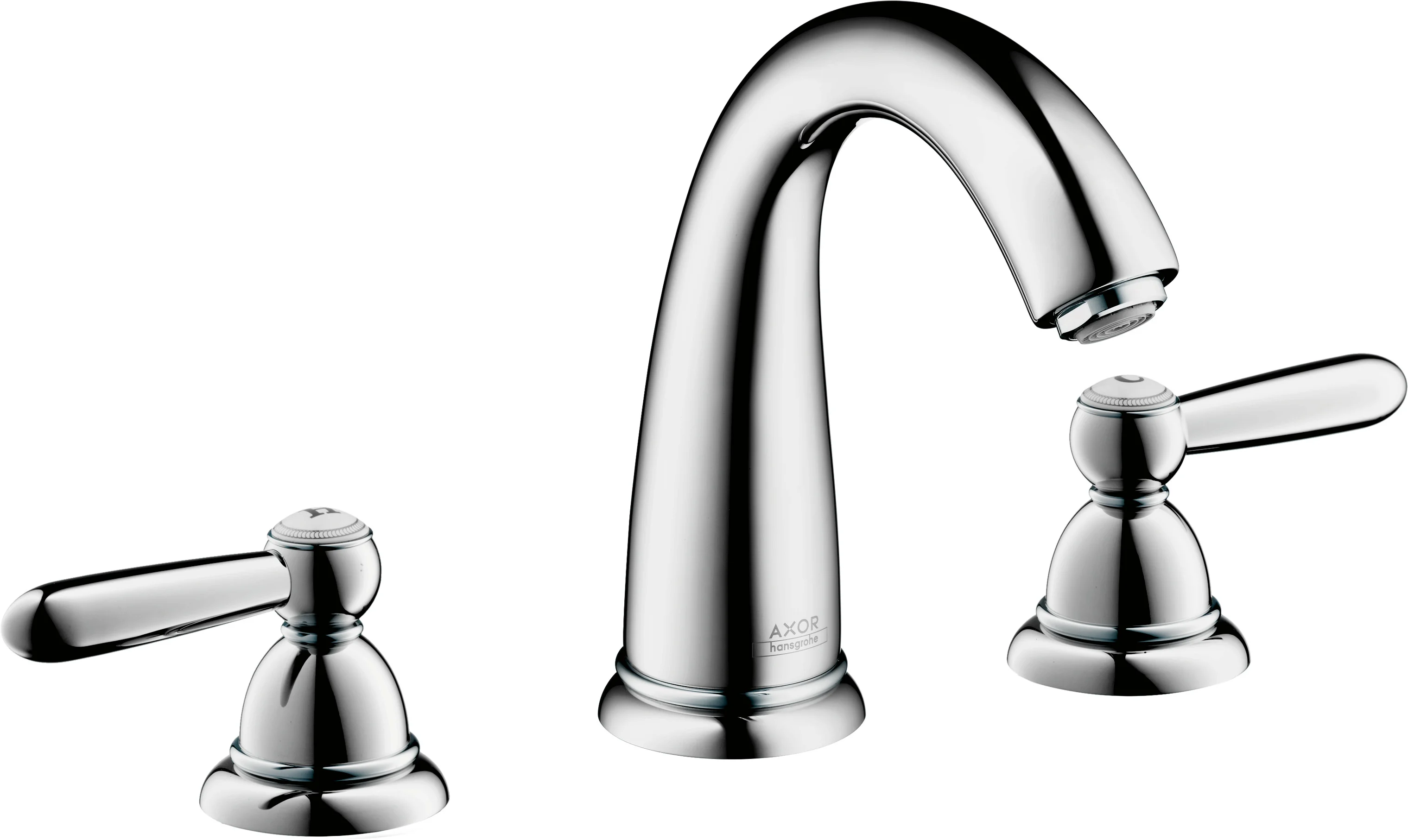 Hansgrohe AXOR Carlton 3-Loch Waschtischarmatur Chrom/Gold, Hebelgriff, ComfortZone 120, Ausladung 128 mm