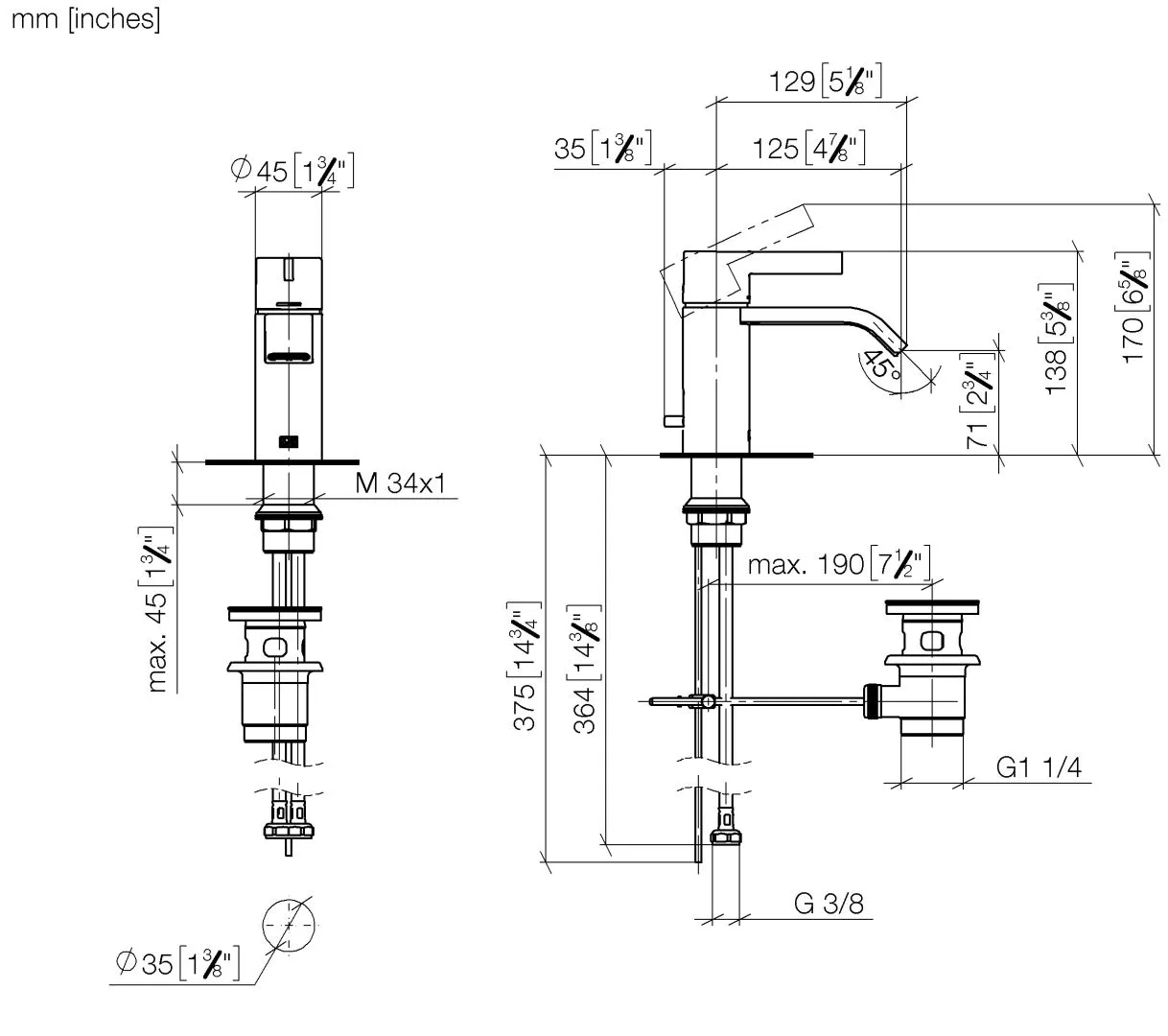 Waschtisch-Einhandbatterie mit Ablaufgarnitur IMO Chrom 33500671 Waschtisch-Einhandbatterie mit Ablaufgarnitur IMO Chrom 33500671