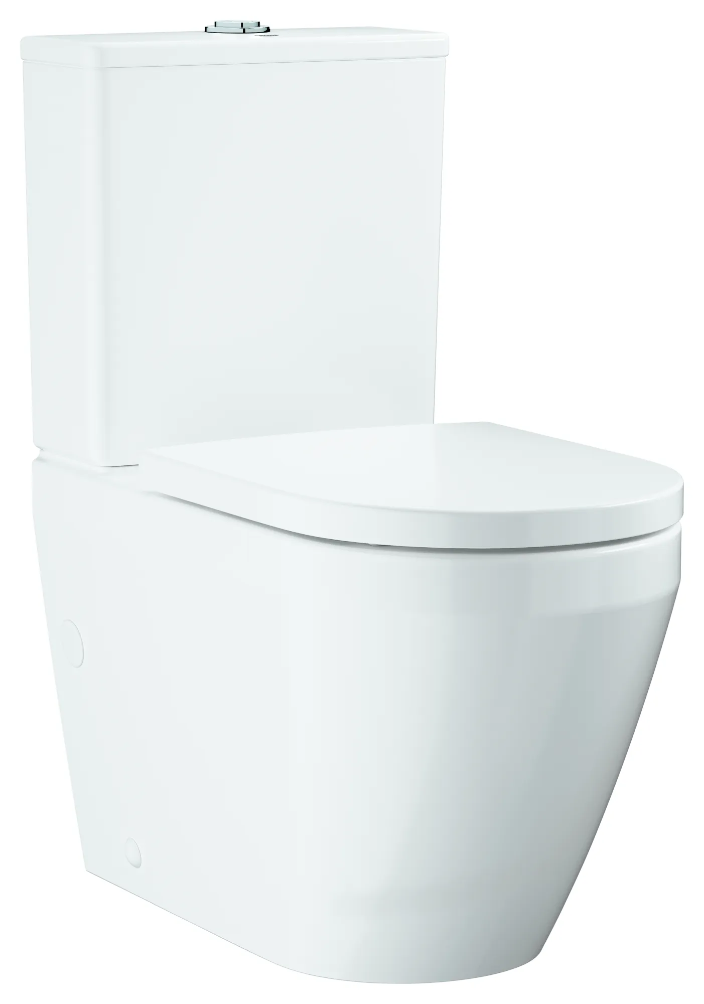 Stand-WC-Kombination Set Euro Keramik 102513, mit WC (102 489 SH00), Aufsatzspülkasten (102 503 SH00), WC-Sitz mit Deckel Soft Close (102 501 SH00), alpinweiß