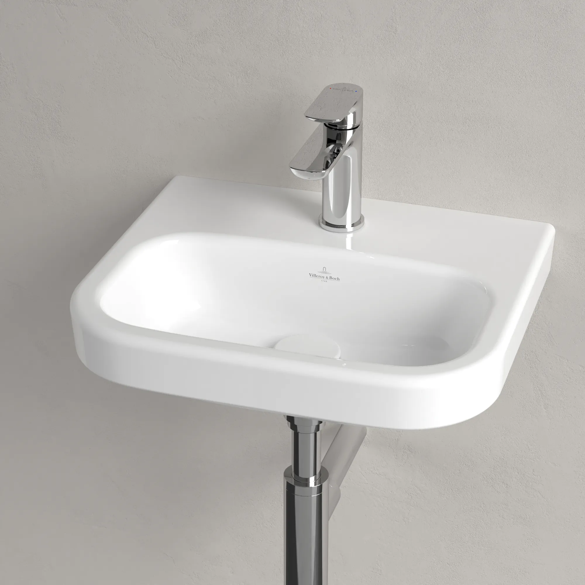 Villeroy & Boch Architectura Handwaschbecken 450x380mm re-eckig 1HL. o. ÜL. Weiß Alpin
