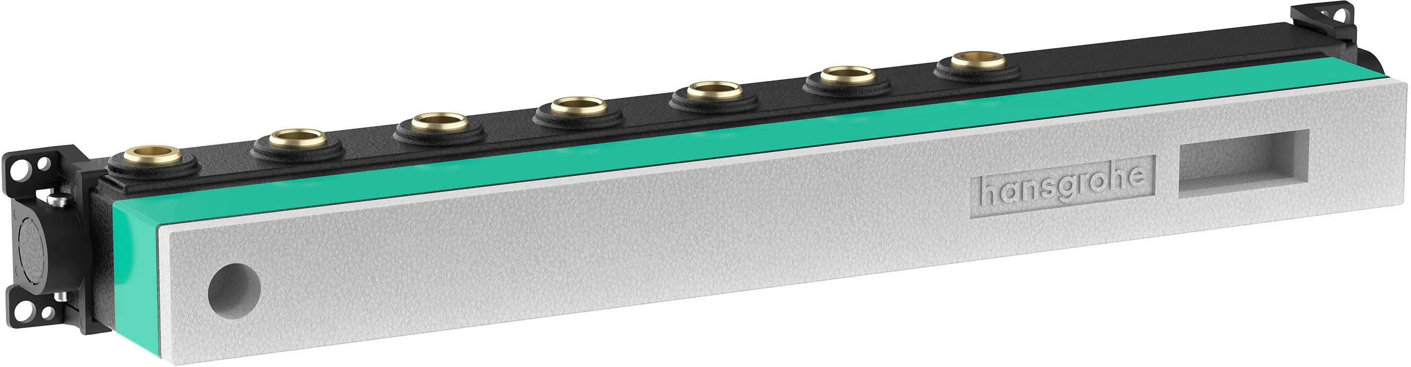 Hansgrohe RainSelect Grundkörper für 5 Verbraucher – horizontal montierbar, schallentkoppelt, DN15/DN20, Rp 3/4, Einbautiefe 92–120 mm