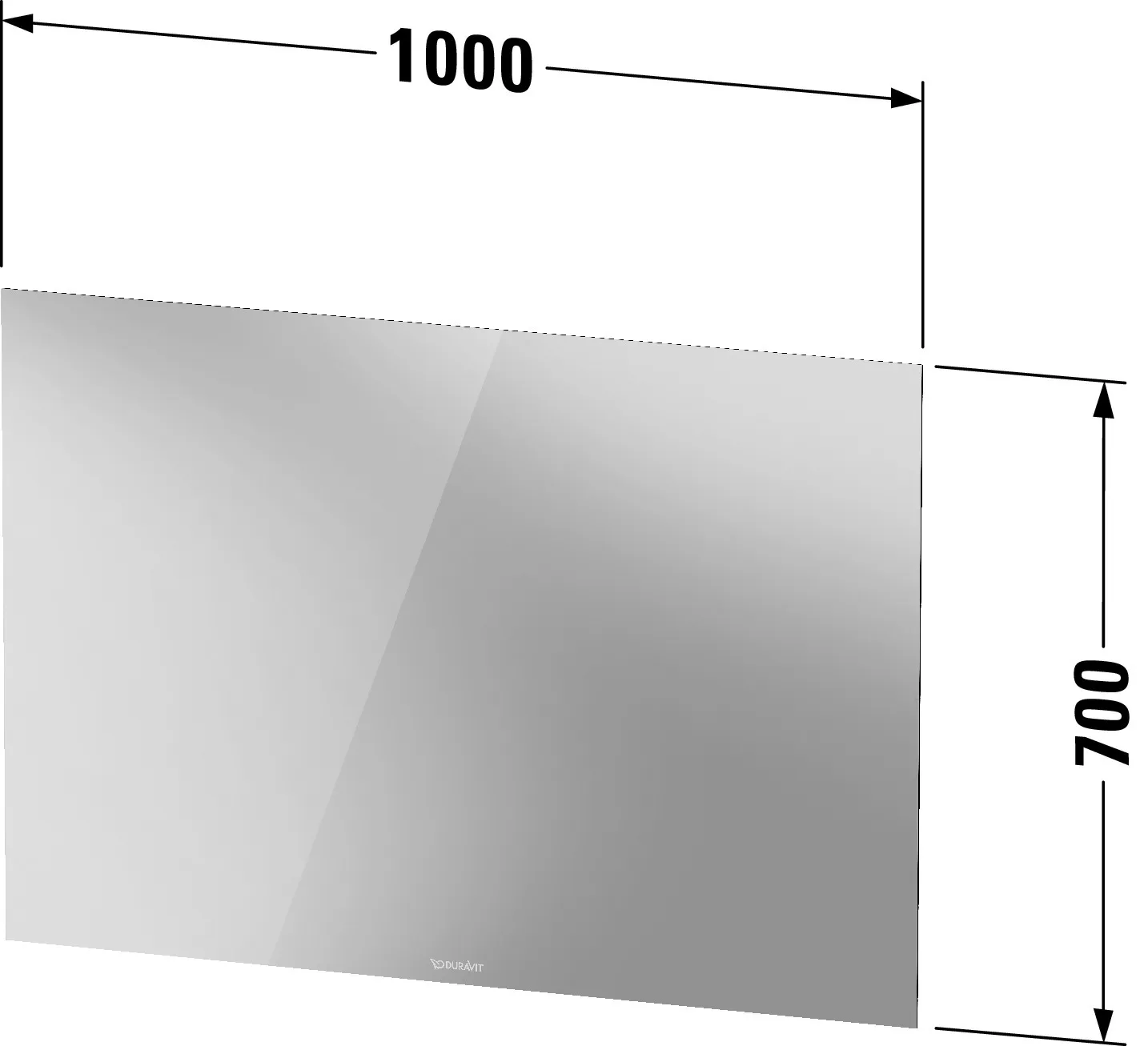 Duravit Spiegel „Licht & Spiegel“ 100 × 70 cm
