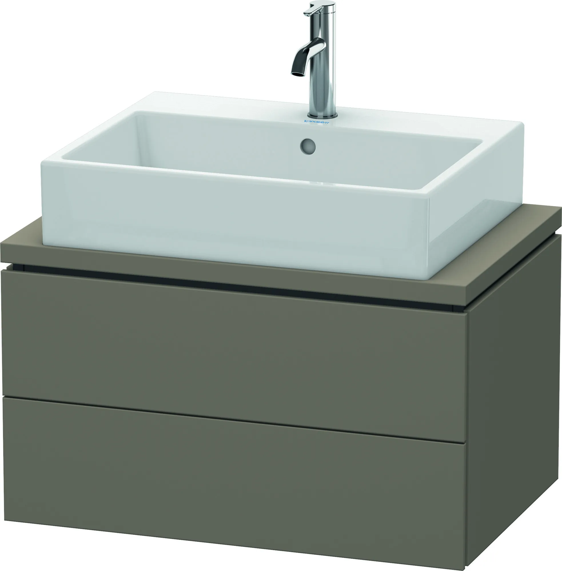 Duravit Waschtischunterschrank wandhängend „L-Cube“ 72 × 40 × 47,7 cm Flannel Grey Seidenmatt Duravit Waschtischunterschrank wandhängend „L-Cube“ 72 × 40 × 47,7 cm Flannel Grey Seidenmatt