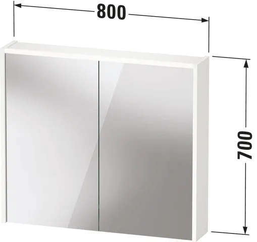 Duravit Spiegelschrank mit LED-Beleuchtung „D-Code“ 80 × 70 × 14,8 cm Duravit Spiegelschrank mit LED-Beleuchtung „D-Code“ 80 × 70 × 14,8 cm
