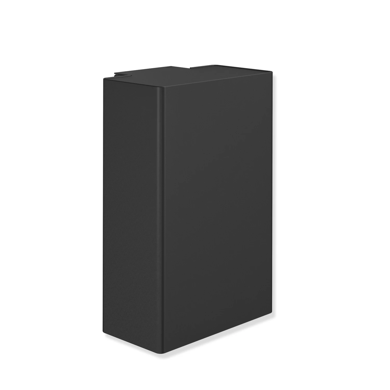 HEWI Abfalleimer pulverbeschichtet „System 900“ 20,5 × 31 × 14,5 cm in Schwarz tiefmatt