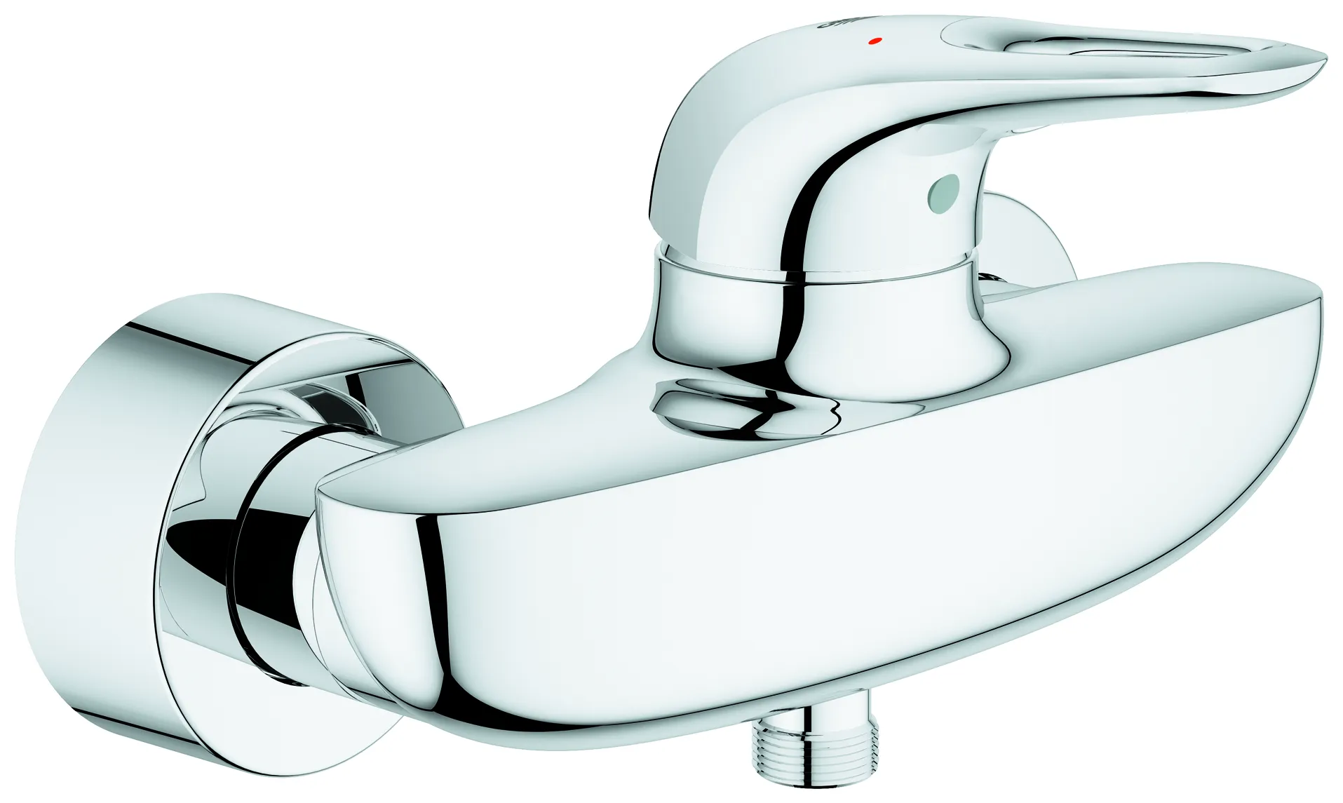 Einhand-Brausebatterie Eurostyle 33590_3, Wandmontage, offener Metall-Hebelgriff, chrom Einhand-Brausebatterie Eurostyle 33590_3, Wandmontage, offener Metall-Hebelgriff, chrom